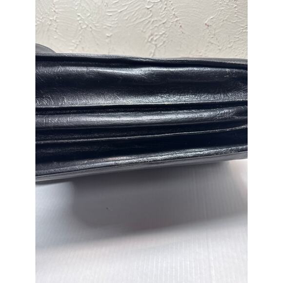 Vintage Bugatti Expandable Black Briefcase Laptop Bag Leather‎ - Picture 7 of 9